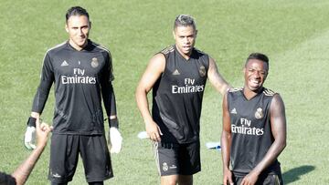 Keylor, Mariano y Vinicius.