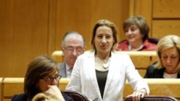 Marta Dom&iacute;nguez durante el pleno del Senado.