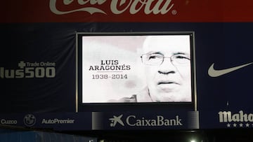 El emotivo homenaje del Calderón a Luis Aragonés