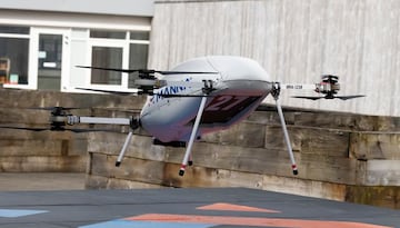 Un dron creado especialmente para el reparto con Samsung