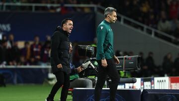 Xavi, tras ser expulsado en Montju?c ante el PSG.
