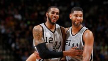 LaMarcus Aldridge y Tim Duncan.