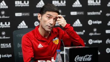 Marcelino, en sala de prensa.