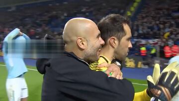 ¿Gesto de desconsideración de Claudio Bravo hacia Guardiola?