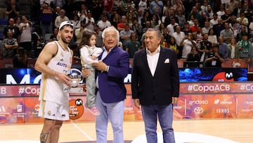 18/02/24 BALONCESTO COPA DEL REY MALAGA 2024
PARTIDO FINAL 
REAL MADRID - FC BARCELONA 
CELEBRACION CAMPEONES 
LOS DEL RIO GRUPO MUSICAL 