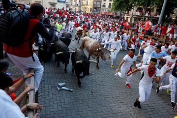 Hoy 8 de julio de 2022 se ha celebrado el segundo día de los encierros de los Sanfermines. Por las calles de Pamplona ha corrido los toros de la ganadería Fuente Ymbro.