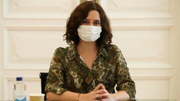 Isabel Diaz Ayuso durante una reunión en la Comunidad de Madrid.