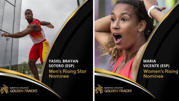 Yasiel Sotero y Mar¨ªa Vicente, nominados en los Golden Tracks