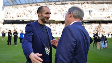 Giorgio Chiellini invitado especial de Lakers en la Crypto Arena