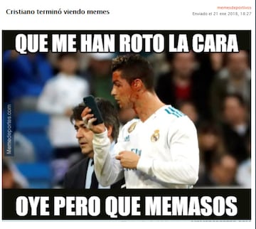 Cristiano protagonista de los memes del Madrid-Deportivo