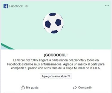 Cómo apoyar a España en el Mundial de Rusia 2018 con los nuevos marcos de Facebook