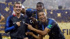 Griezmann, Pogba y Mbapp&eacute;.