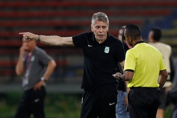 Imágenes del partido aplazado entre Atlético Nacional y América de Cali en el estadio Atanasio Girardot, a puertas cerradas, por la Liga BetPlay.