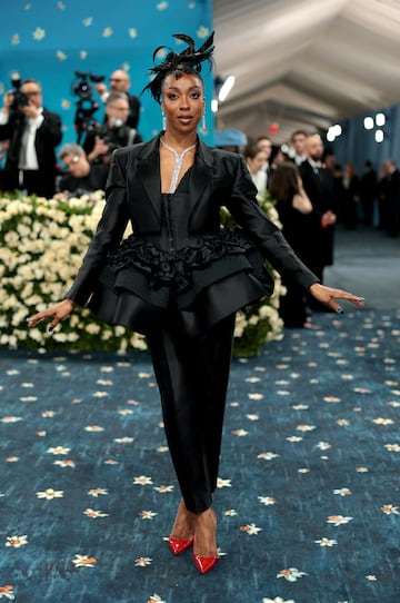 Ego Nwodim, actriz y comediante estadounidense a su llegada a la MET Gala 2025.