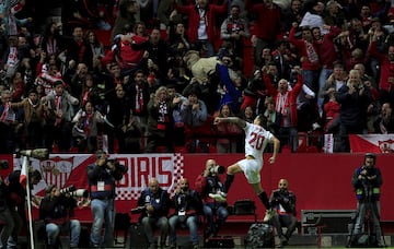 1-0. Vitolo celebró el primer tanto.