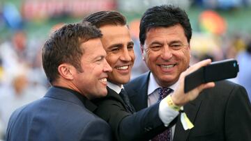 Lothar Matthaeus, Fabio Cannavaro y Daniel Passarella durante la final del Mundial de Brasil.