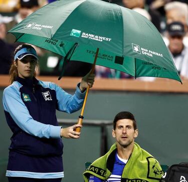 Suspenden el partido de Novak Djokovic por la lluvia