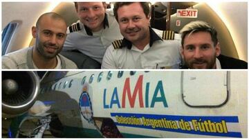 Selección argentina viajó en el mismo avión accidentado