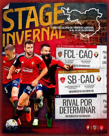 Osasuna realizará una estadía en Girona durante el parón mundialista