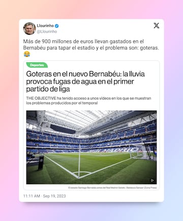 Los memes de la Champions no tienen piedad con las obras del Bernabéu ni con el Atleti 