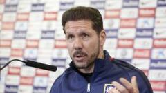 Simeone, en rueda de prensa.