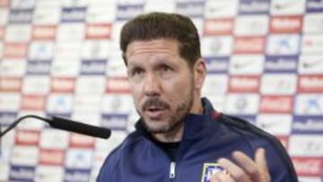 Simeone, en rueda de prensa.