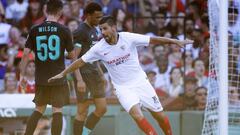 Nolito celebra un gol durante un amistoso el pasado verano.