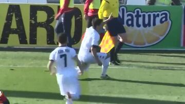 'Nacho' Herrera anotó un gol en Azerbaiyán y celebró a lo Salas