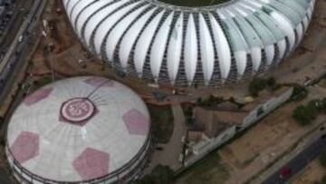 Beira R&iacute;o, estadio de Porto Alegre, sede del Mundial 2014.