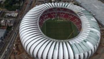 Beira R&iacute;o, estadio de Porto Alegre, sede del Mundial 2014.