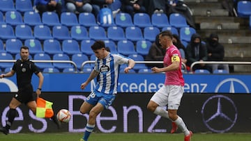 Trilli en un partido entre el Deportivo y el Talavera
