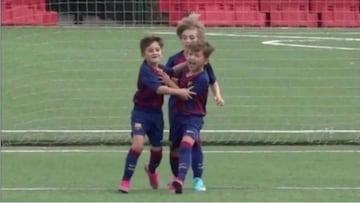 Abran bien los ojos que ya está aquí el heredero: gol viral del hijo de Messi con el Barça