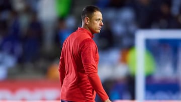 Javier -Chicharito- Hernandez of Guadalajara during the 16th round match between Pachuca and Guadalajara as part of the Liga BBVA MX, Torneo Apertura 2025 at Hidalgo Stadium, on November 02, 2025 in Pachuca, Hidalgo, Mexico.