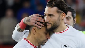 Gudelj y Navas, el pasado sábado.