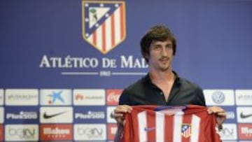 Savic, durante su presentación en el estadio Vicente Calderón.