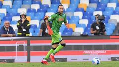 David Ospina en un partido del Napoli