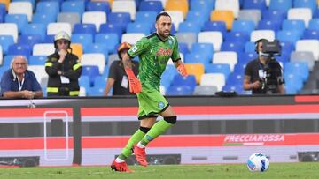 David Ospina en un partido del Napoli