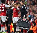 Alexis ingresó en los minutos finales de la goleada de Arsenal