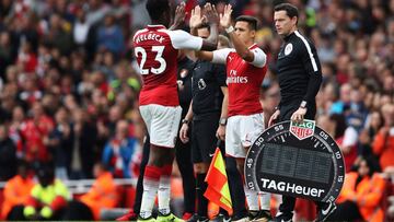 Alexis ingresó en los minutos finales de la goleada de Arsenal
