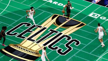 BOSTON, MASSACHUSETTS - NOVEMBER 19: Jayson Tatum #0 of the Boston Celtics dribbles the ball up court as they play the Cleveland Cavaliers during the second quarter of the Emirates NBA Cup at TD Garden on November 19, 2024 in Boston, Massachusetts. NOTE TO USER: User expressly acknowledges and agrees that, by downloading and or using this photograph, User is consenting to the terms and conditions of the Getty Images License Agreement. Winslow Townson/Getty Images/AFP (Photo by Winslow Townson / GETTY IMAGES NORTH AMERICA / Getty Images via AFP)