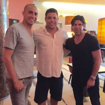 Marcelo Salas publicó en su Instagram esta foto con dos que hacían algunos goles. David Trezeguet y Ronaldo.