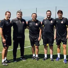 Onésimo, Izaguirre, Andrés y Unzué, el equipo de Eusebio