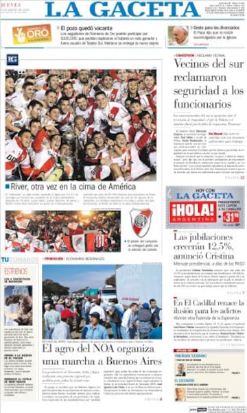 La tercera Copa Libertadores llegó para River Plate y el mundo deportivo se rindió a sus pies.