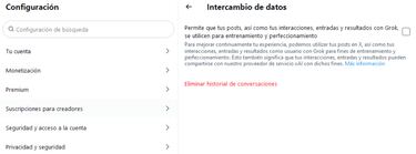 El truco para evitar que X (Twitter) use sus mensajes para entrenar a Grok, la IA de Elon Musk