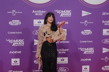 La cantante Aitana, en la alfombra roja de los Premios Los40 Music Awards Santander 2025.