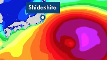 Un tifón podría dejar olas grandes en la playa de Shidashita (Japón) para el debut del surf en los Juegos Olímpicos de Tokio 2020.