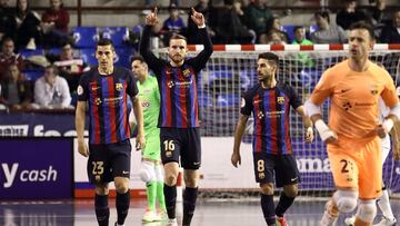 Ortiz, Sergio González, Adolfo y Dídac celebran un gol ante ElPozo en la Supercopa.