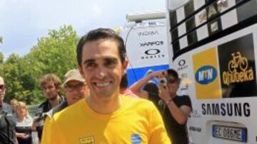 Alberto Contador durante el &uacute;ltimo Tour de Francia.