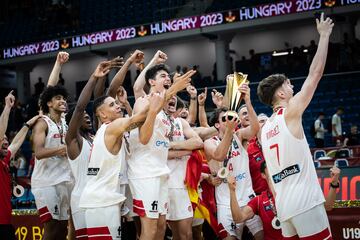 La Seleccin Sub-19 celebra el oro logrado en Brno en 2023.