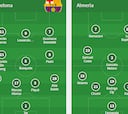 Alineaciones del Barça-Almería